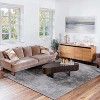 Hauteloom Quartz Patterned Sheen Gray/Green Viscose Rug - 2 of 4