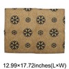 Unique Bargains Christmas Place Mats Snowflake Linen Yellow Black 13"x17.7" 2 Pcs - 3 of 4