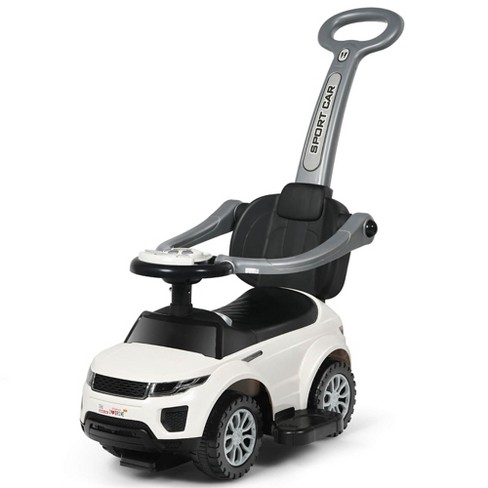 Costway 3 in 1 Ride on Push Car Toddler Stroller Sliding Car w Music White