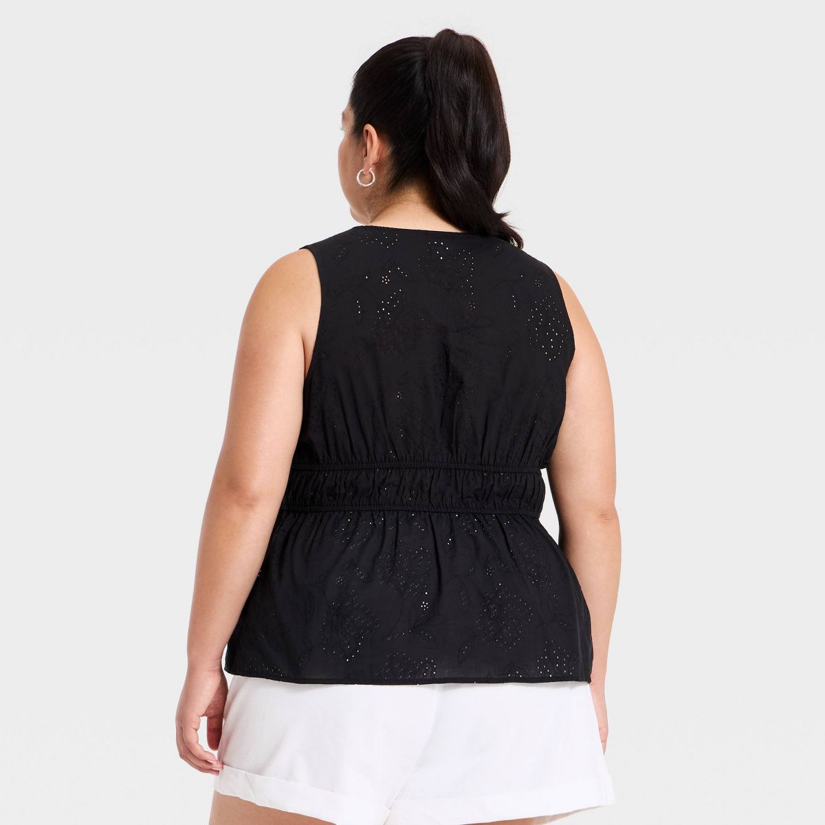 Women Tie-Front Peplum Tank Top - A New Day™ - thumbnail 6