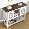 Farmhouse Bar Cabinet with Wine Glass Rack - Buffet Sideboard with Barn Door for Kitchen, Dining & Living Room - 2 of 4