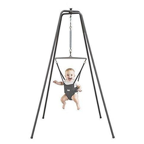 Jolly Jumper Baby Exerciser with Super Stand, More Durable Baby Bouncer for  Active Babies, Safe Baby Jumper, For Indoor and Outdoor Use Gray