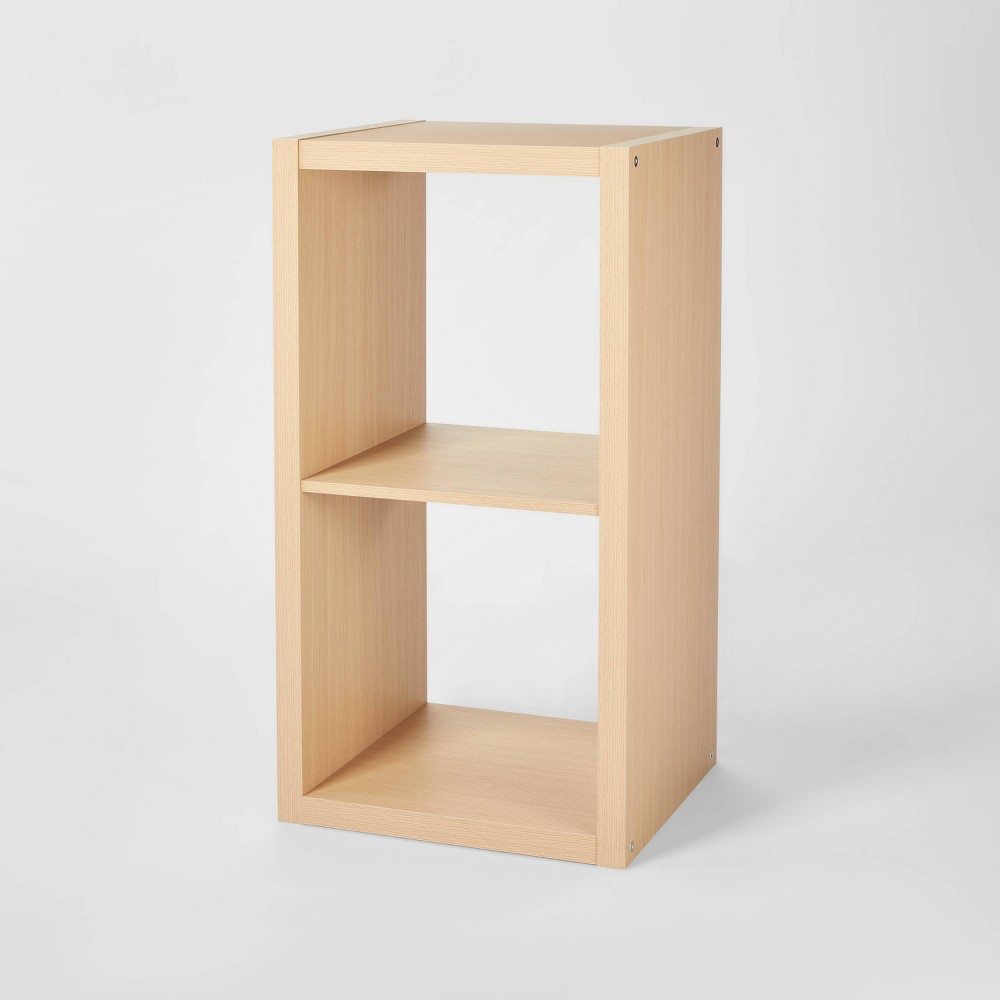 Photos - Wall Shelf 2 Cube Organizer Natural - Brightroom™: Multicolor, Versatile Bookshelf, F