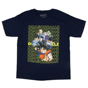 Seven Times Six Dragon Ball Z Boys' T-Shirt Repeating Text Character Design Tee - 1 of 4