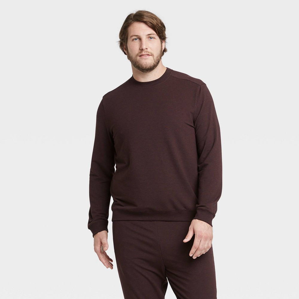 Men's Soft Gym Crew Sweatshirt - All in Motion Maroon M, Men's, Size: Medium, Red was $28.0 now $14.0 (50.0% off)