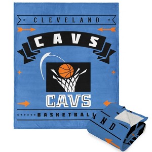 NBA Cleveland Cavaliers Hardwood Classics Silk Touch Faux Shearling Throw Blanket - 1 of 4
