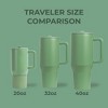 HydroJug Traveler - Water Bottle with Handle & Flip Straw - Leak Resistant Tumbler, Insulated, Stainless Steel & Rubber Base - 4 of 4
