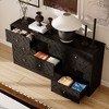 FUFU&GAGA Black 9 - Drawer Dresser with Geometric Pattern & Gold Accents - Multi - Room Storage Solution - 2 of 4