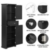 67'' Tall Bathroom Storage Cabinet, Wood Freestanding Storage Cabinet With Drawer, Narrow Cabinet Organizer for Bathroom Kitchen Living Room - 3 of 4