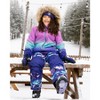 Deux par Deux Girl Two-Piece Play Snowsuit Purple Mountain Print - 2 of 4