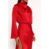 Petal and Pup Kristyn Long Sleeve Midi Dress - Red XS - 4 of 4