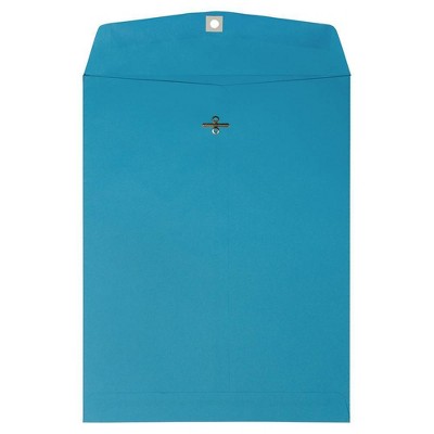 JAM Paper 50pk 10 x 13 Open End Catalog Envelopes with Clasp Closure - Blue Recycled