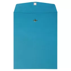JAM Paper 50pk 10 x 13 Open End Catalog Envelopes with Clasp Closure - Blue Recycled