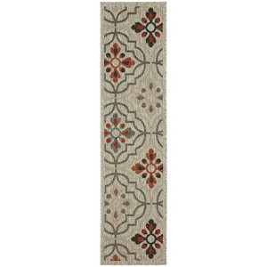 Oriental Weavers Latitude 709Y3 Grey/ Orange Indoor/Outdoor Area Rug - 1'10" x 7'6" - 1 of 4