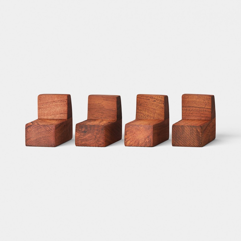 4pc Wooden Pot Feet Plant Stand - Threshold™