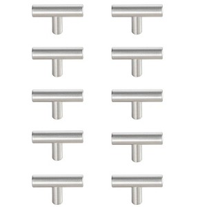 Elegant Lighting Quinn Brushed Nickel T Pull Multipack (set of 10) - 1 of 4