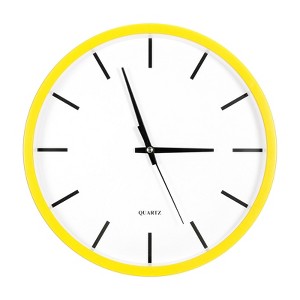 Unique Bargains Non-Ticking Decorative Quartz Round Wall Clock 10 Inch - 1 of 4