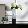 Decorative Glass Vase Modern Glam Style - Handcrafted Art Glass for Home, Office, Bedroom or Living Room Decor - White, Clear, Black - 2 of 4
