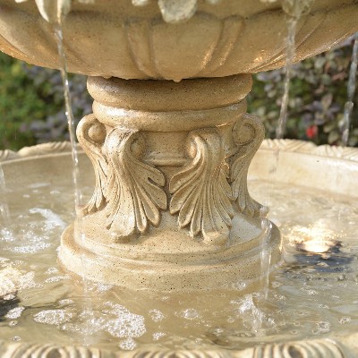 Ibiza 62" Sandstone 3-Tier LED Outdoor Floor Fountain