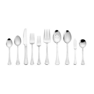 Pfaltzgraff 45pc Southport Flatware Set: 18/0 Stainless Steel, Service for 8, Dishwasher-Safe, Traditional Style