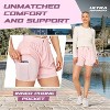 Ultra Performance Gym Shorts Women Pack of 2, Nylon Compression Workout Shorts Women with Liner - 2 of 4