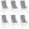 vidaXL Highback Chair Cushion Set of 6 Anthracite Fabric (100% polyester) - 4 of 4