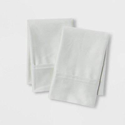 Standard 400 Thread Count Solid Cotton Performance Pillowcase Set Morning Frost - Threshold™