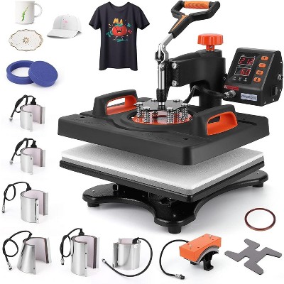 WhizMax Heat Press Machine for T Shirts, Auto Hat Heat Press Sublimation, 800W 360° Rotation Swing-Away, Dual-Tube Heating Printing for DIY