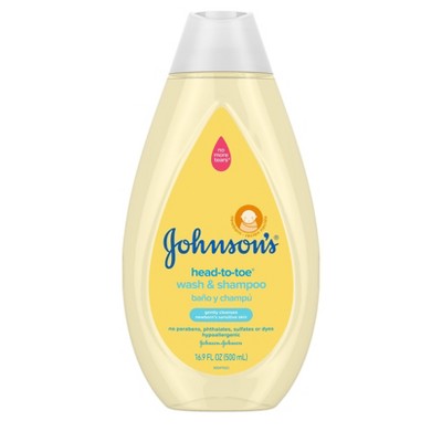 johnson's head to toe wash and shampoo 16.9 oz
