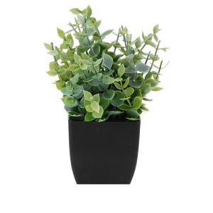 Unique Bargains Artificial Plants Plastic Green 2.76"x2.76"x7.09" 1Pc - 1 of 4