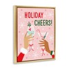 Stupell Industries Holiday Cheers Celebratory Cocktails Floating Frame Canvas Art - 2 of 4