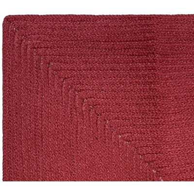 Burgundy Polypropylene L-Shape Braided Rug 24" x 68"