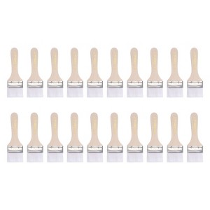 Unique Bargains Wall Furniture Cabinets Soft Bristle Paint Brushes Wood Handle 20 Pcs - 1 of 4