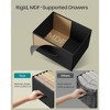 Modern 2-Drawer Nightstand - Steel Frame Dresser with Non-Woven Fabric Drawers, Multi-Functional Storage Unit, Ink Black - 4 of 4