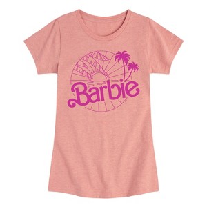 Girls' - Barbie - Sun and Beaches Fitted Short Sleeve Graphic T-Shirt - 1 of 4