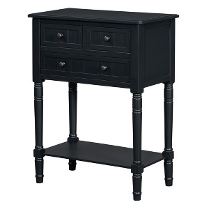 NicBex 23.7"Console Table Modern Entryway Table with 3 Drawers and Open Shelf Slim Sofa Table for Small Space,Hallway,Living Room - 1 of 4