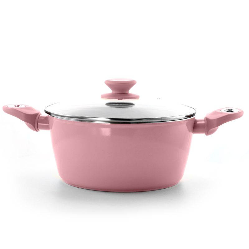 Gibson Home Plaza Cafe Aluminum 4.5 Qt Dutch Oven with Soft Touch Handles in Lavender, 3 of 7