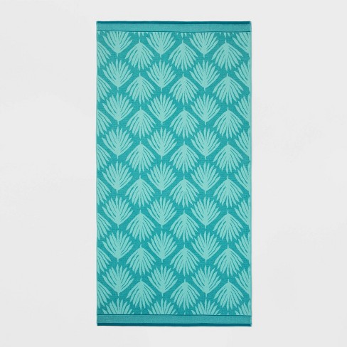 Striped Leaf Sand Resist Beach Towel Green - Sun Squad™ : Target