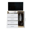 CAVINAS 4 Drawer Dresser with TV Stand,1 Cabinet and 1 Shelf,Modern Storage Dresser,Door Cabinet for Bedroon and Entryway - 4 of 4