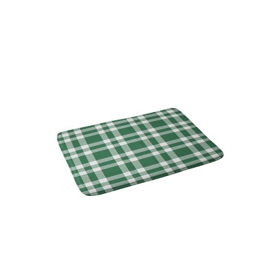 36"x24" Lisa Argyropoulos Cheery Checks Pine Memory Foam Bath Mat Green - Deny Designs