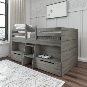 Max & Lily Farmhouse Low Loft with 2 Drawers - 1 of 4
