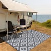 Outdoor Modern Reversible Erasable Area Rugs for Garden Backyard Large Portable Lightweight Plastic Straw Rug for Camping RV Auto Patio Picnic Mat - 4 of 4