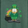 Women's - Garfield - Rainbow Shamrocks Lightweight French Terry Wide Neck Long Sleeve Shirt - 2 of 4