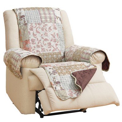 Collections Etc Garden Floral Patchwork Scalloped Edge Furniture Protector