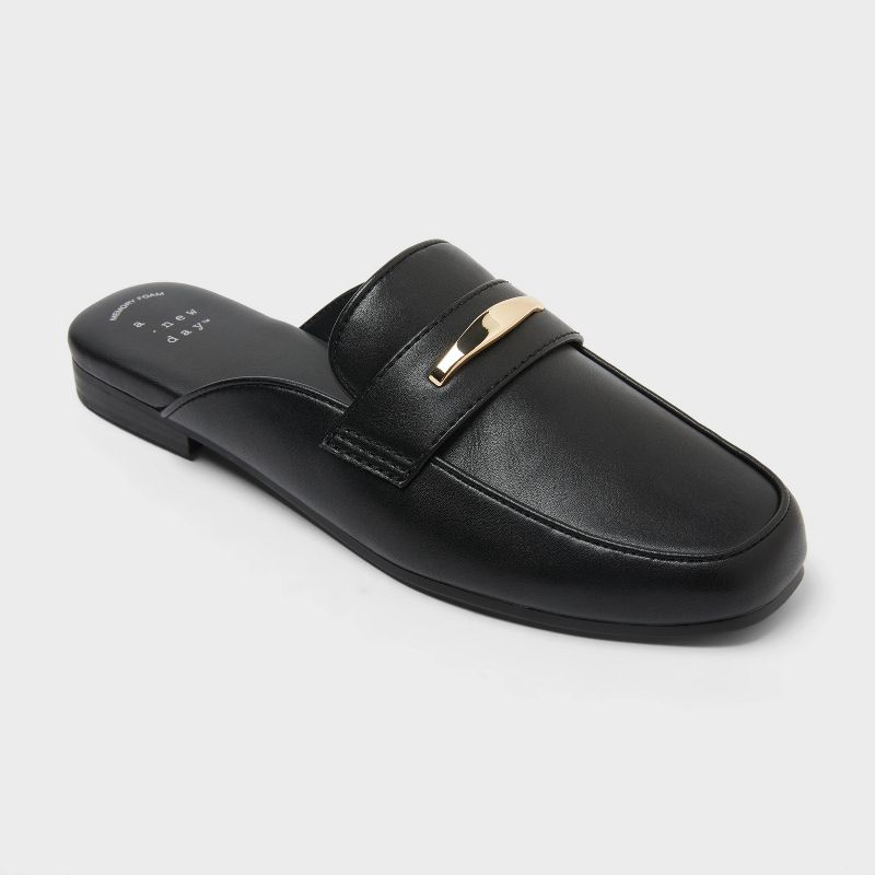 Women's Ginger Mule Loafers - A New Day™ Black 5