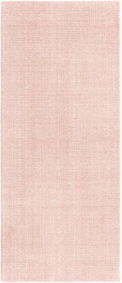 Hand-Knotted Ivory Wool Runner Rug in English Rose