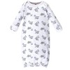Hudson Baby Infant Boy Cotton Long-Sleeve Gowns 4pk, Little Explorer, 0-6 Months - 3 of 4