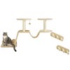 PawHut Cat Wall Shelves, 3pc Cat Wall Furniture w/ Scratching Post, Perches, Ladder, Steps & Scratching Board, Ceiling & Wall Mounted Cat Shelves - 4 of 4
