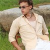 Campus Sutra Men Men's Pale Yellow Heathered Utility Shirt - 2 of 4