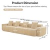 AENKYO Oversized Velvet Modular Sectional Sofa, Boneless Cloud-Like Comfort with No Assembly & French Piping, Modern Plush Seating for Living Room - 3 of 4